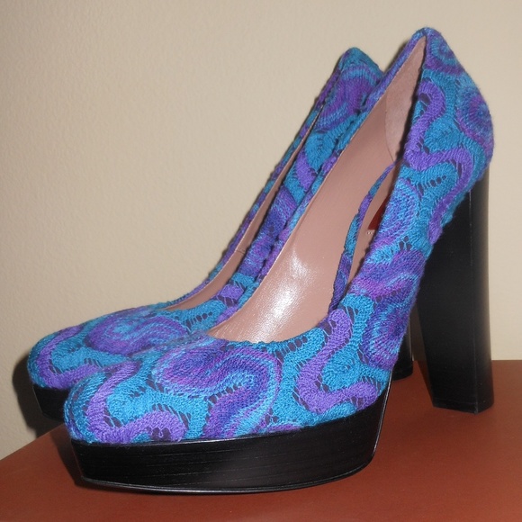Missoni | Shoes | Nib Missoni Blue Purple Zigzag Platform Pumps | Poshmark